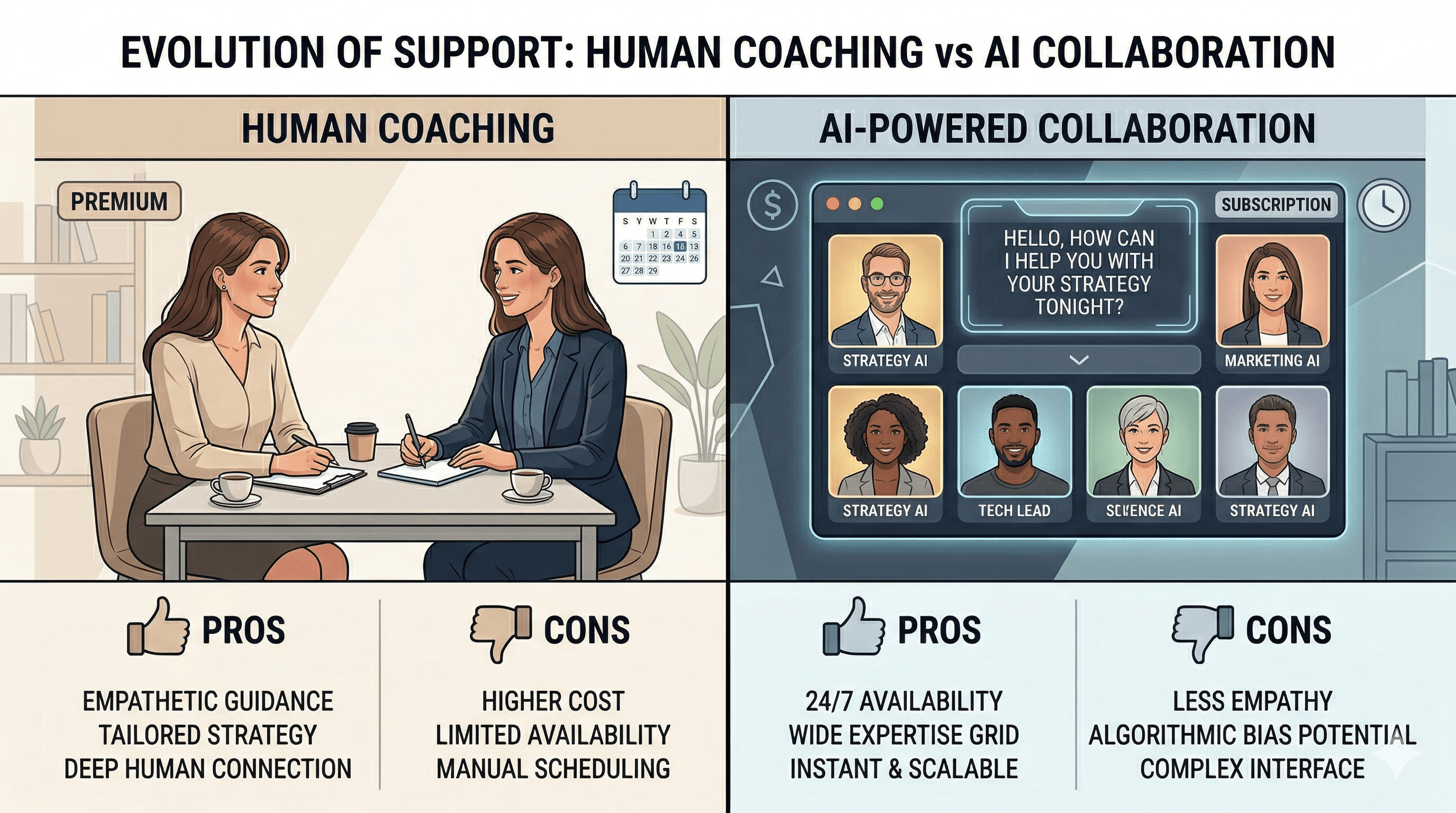 AI Coaching vs. Executive Coaching: An Honest Comparison for Founders