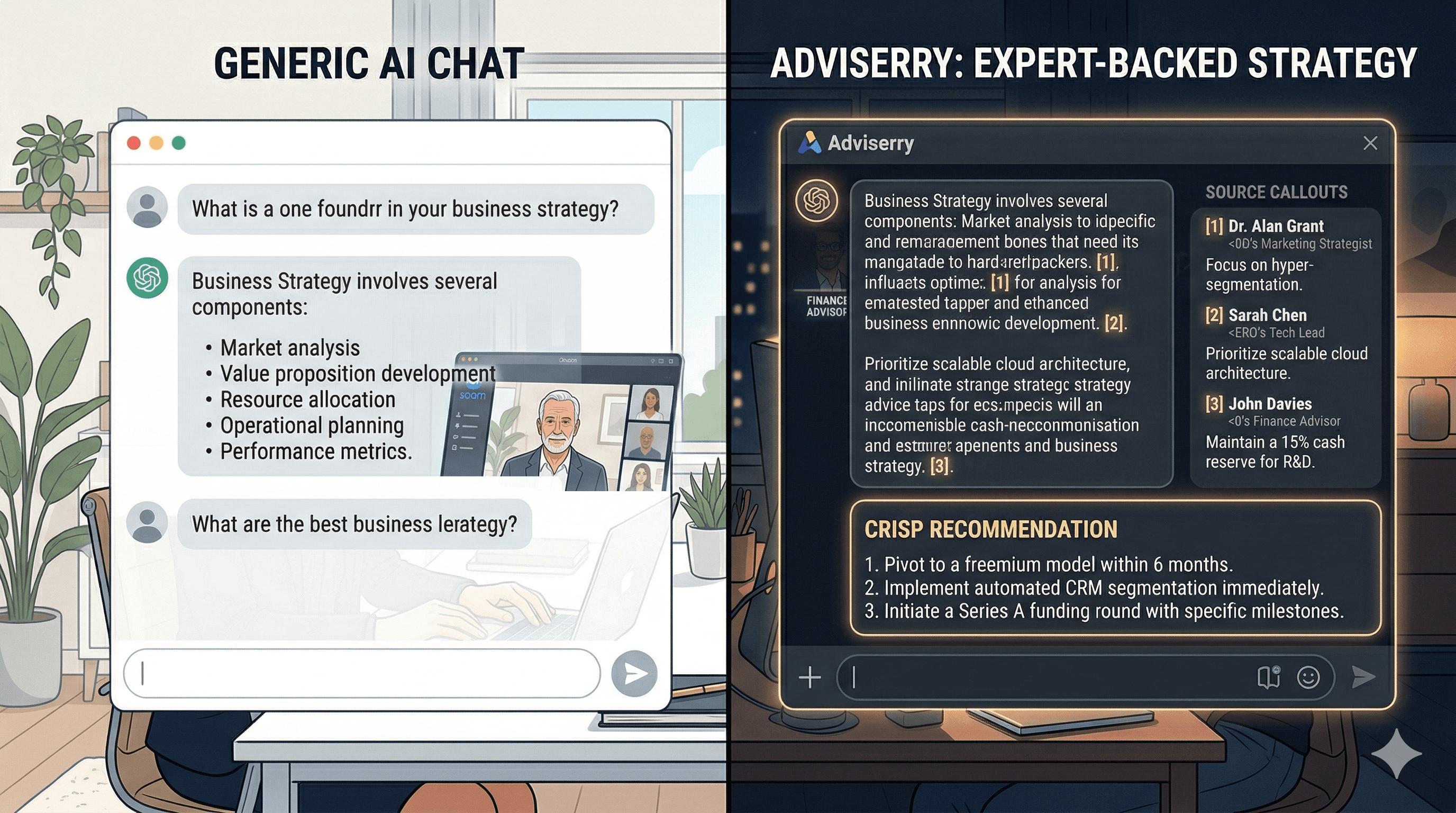 Adviserry vs. ChatGPT: Why a Generic AI Isn't a Business Advisor