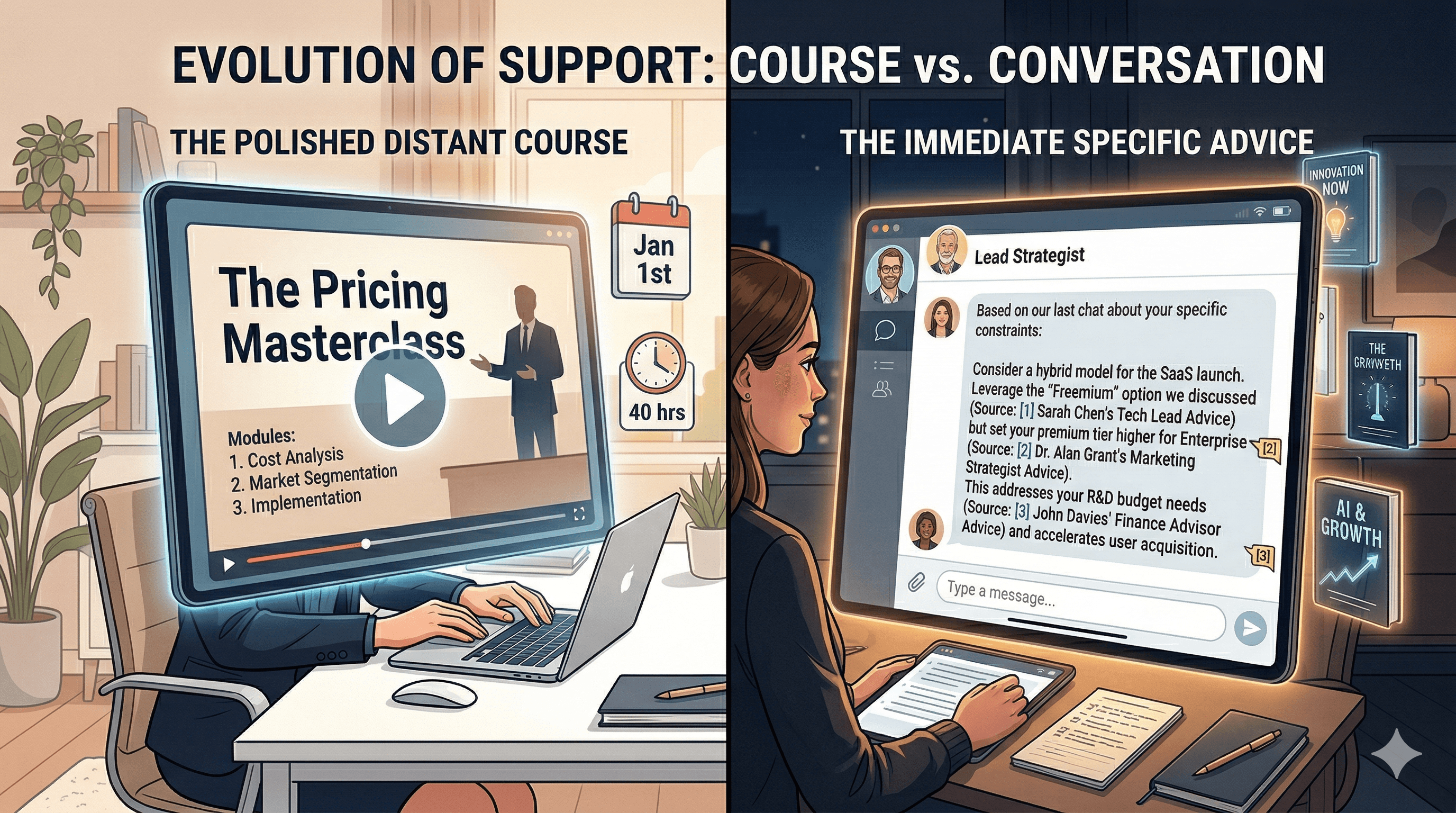 Why Masterclass and Courses Don't Replace Real Advice (And What Does)