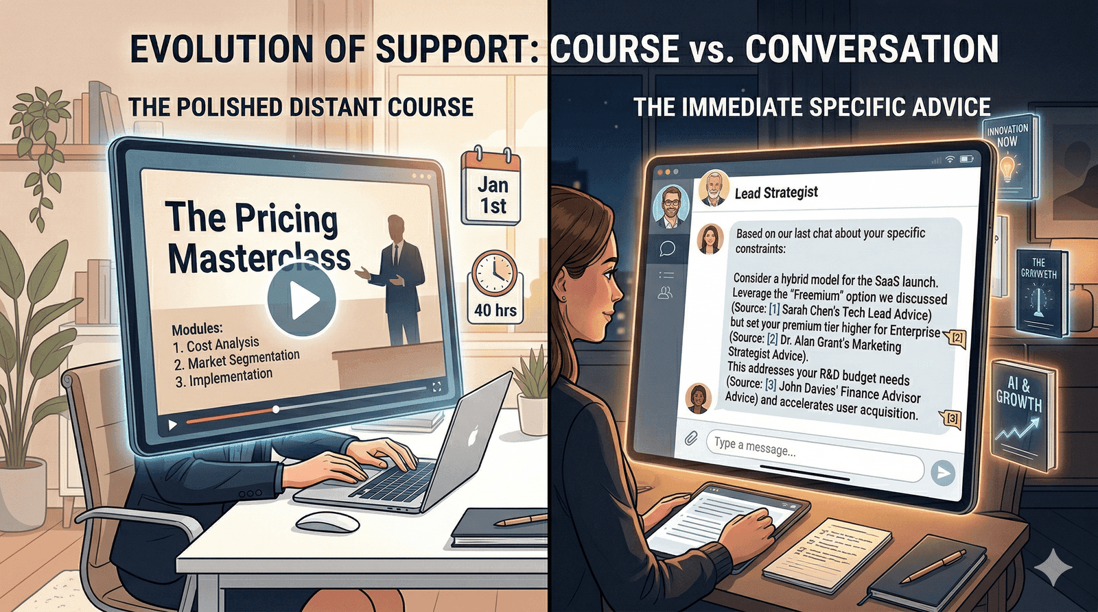 Why Masterclass and Courses Don't Replace Real Advice (And What Does)
